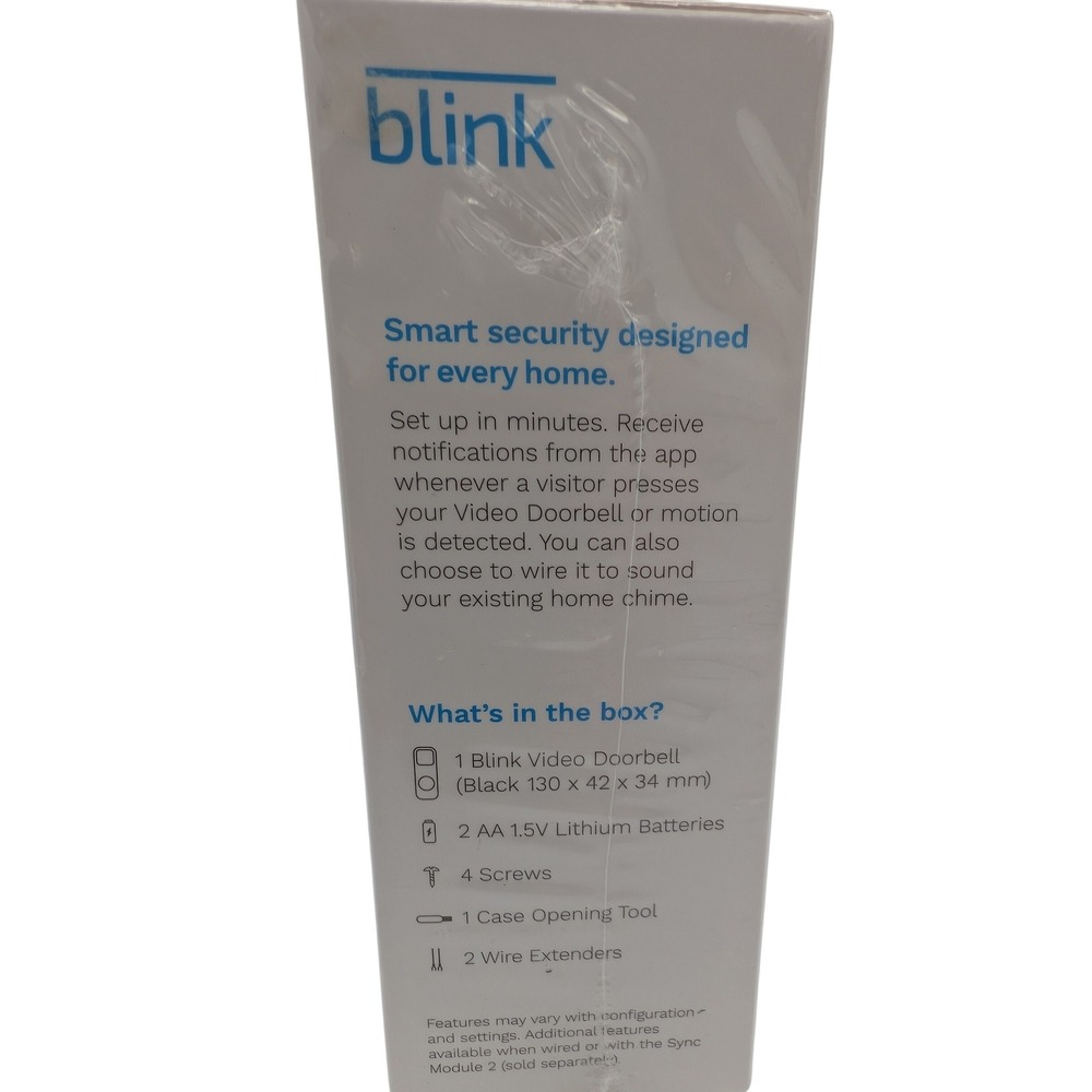 Blink Video Doorbell HD Security System, Wireless or Wired, Two-Way Audio, New - Picture 3 of 4